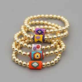 Wholesale Bohemian Ethnic Eyes Glass Bracelet