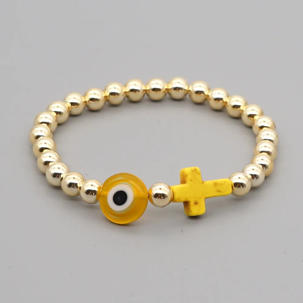 Wholesale Bohemian Ethnic Eyes Glass Bracelet