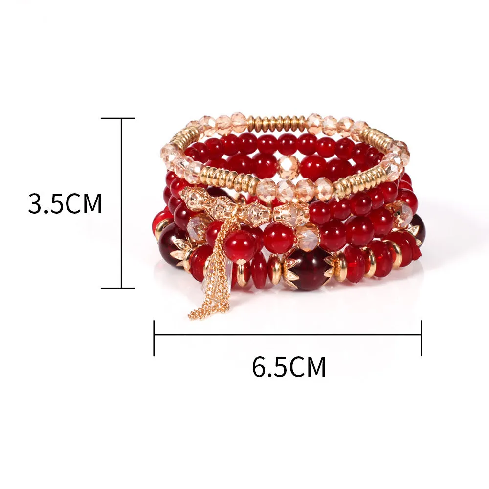 Wholesale Bohemian Stained Glass Bracelets Set of Four