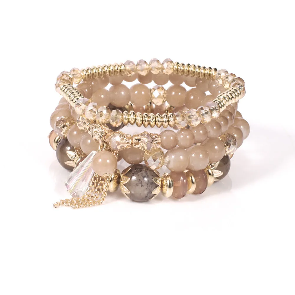 Wholesale Bohemian Stained Glass Bracelets Set of Four