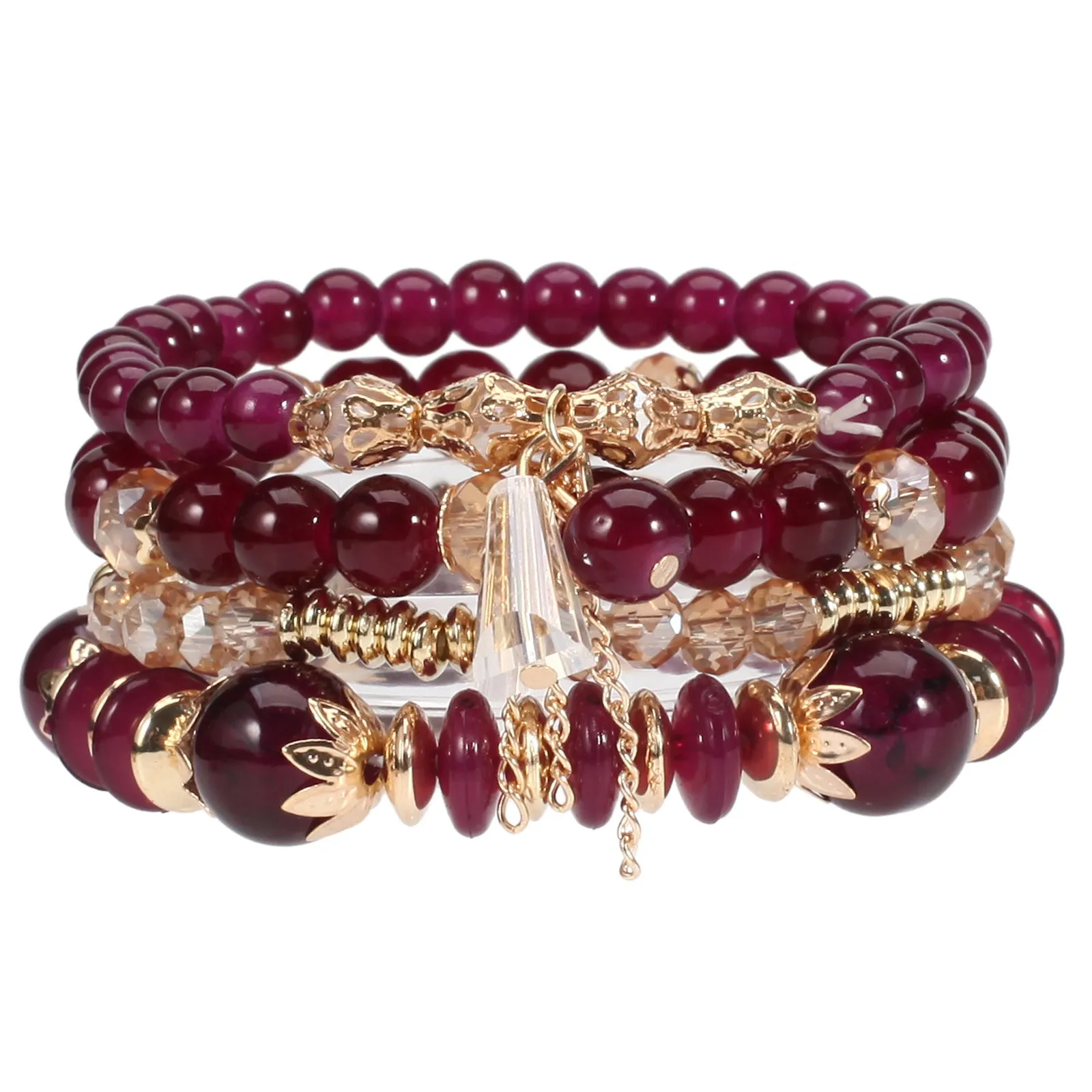 Wholesale Bohemian Stained Glass Bracelets Set of Four