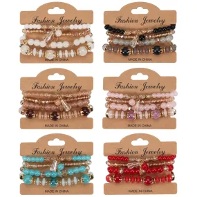Wholesale Bohemian Stained Glass Bracelets Set of Four