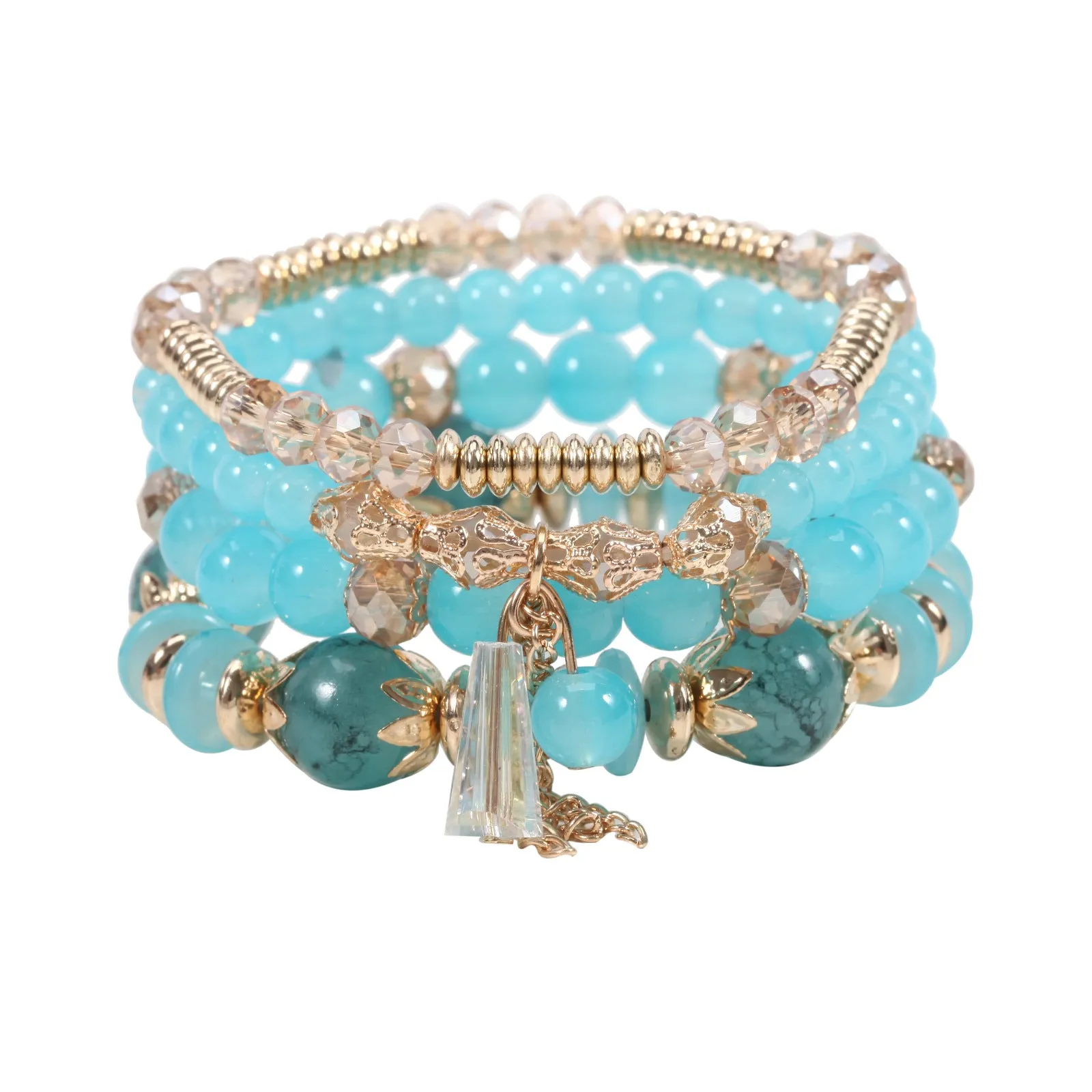Wholesale Bohemian Stained Glass Bracelets Set of Four