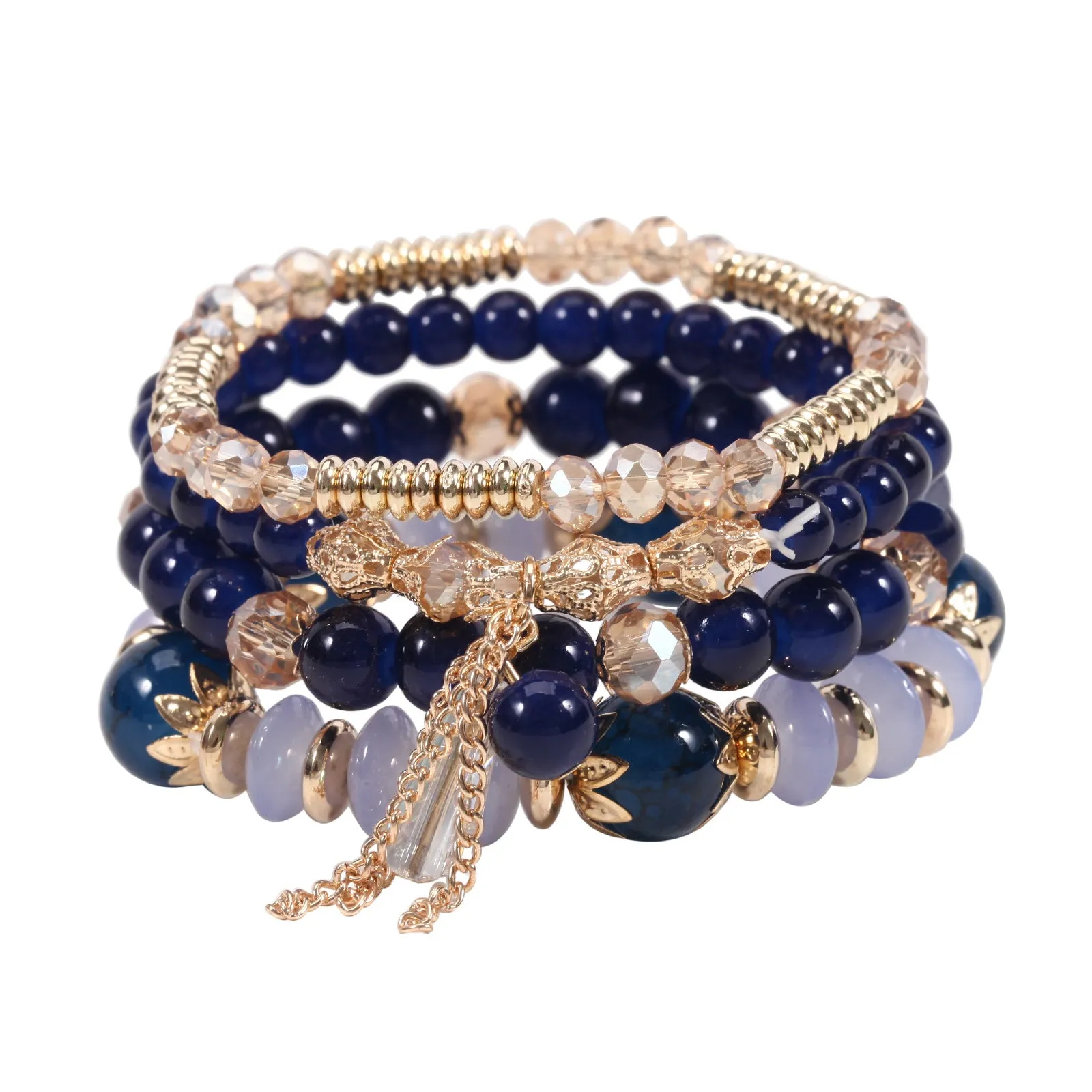 Wholesale Bohemian Stained Glass Bracelets Set of Four