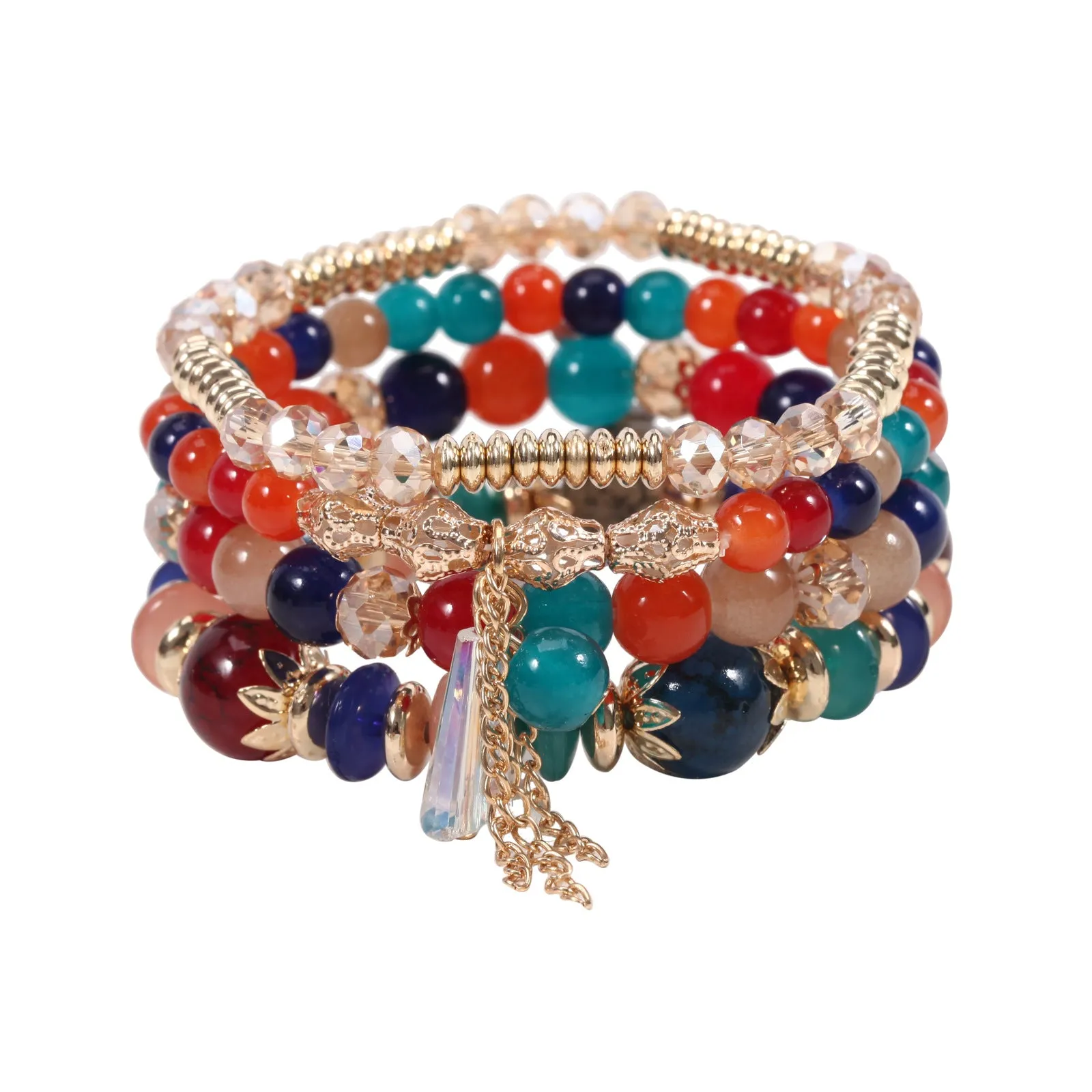 Wholesale Bohemian Stained Glass Bracelets Set of Four