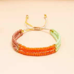 Wholesale Boho Style Multi-layered Braided Rice Bead Bracelet