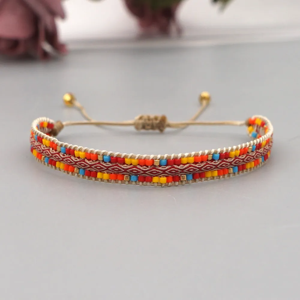 Wholesale Jewelry Bohemian Rainbow Miyuki Beads Bracelet