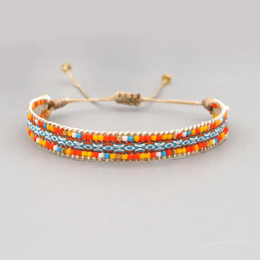 Wholesale Jewelry Bohemian Rainbow Miyuki Beads Bracelet