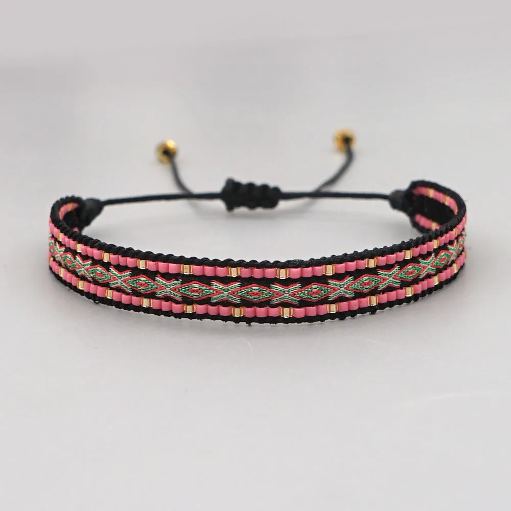 Wholesale Jewelry Bohemian Rainbow Miyuki Beads Bracelet