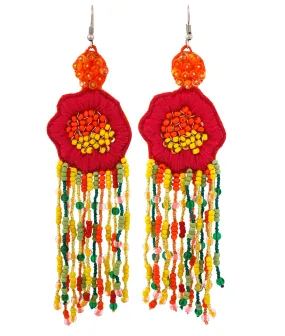 Wild Poppy Beaded Earrings