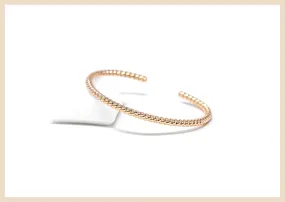 Woven Gold Bangle Cuff Bracelet