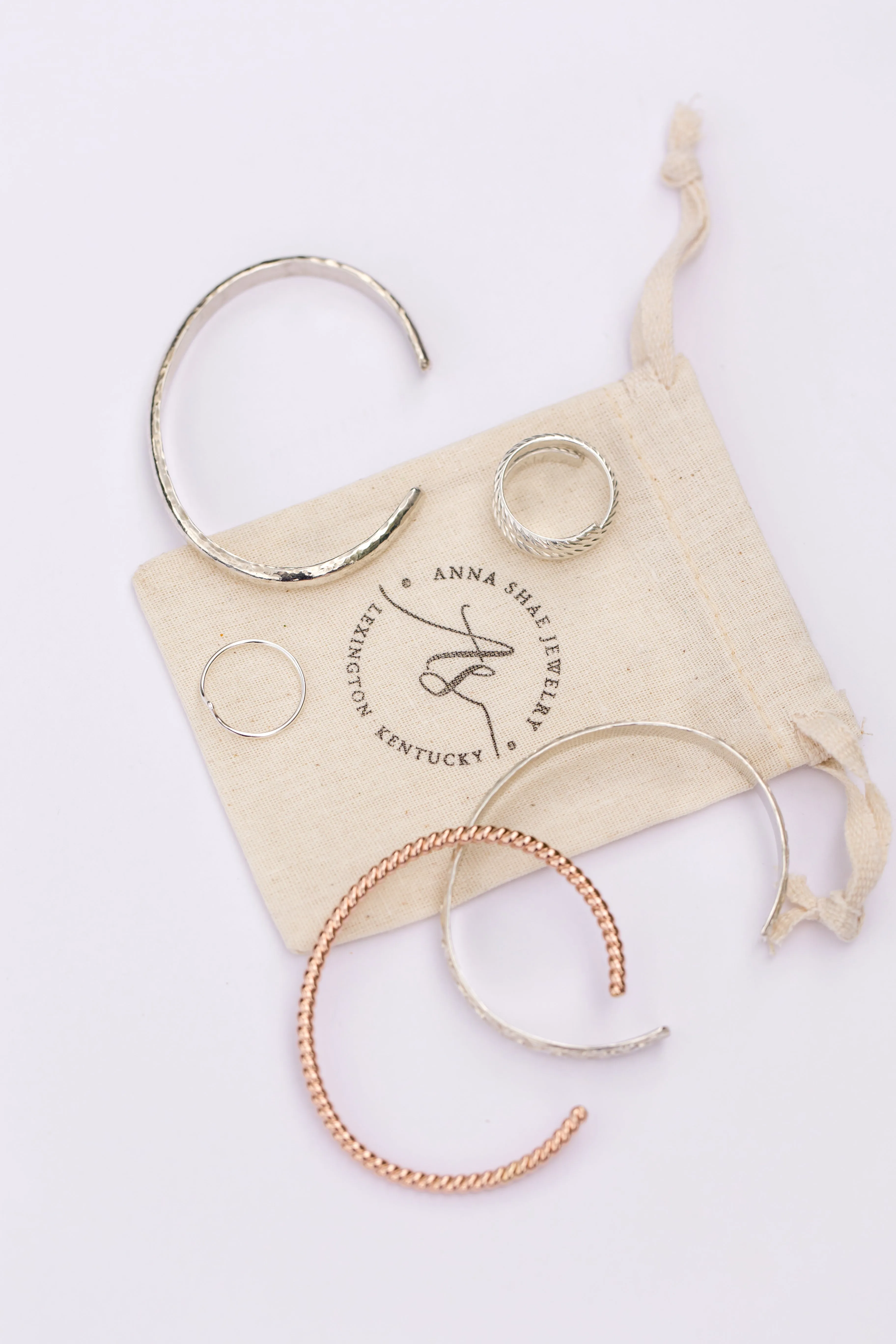Woven Rose Gold Bangle Cuff Bracelet