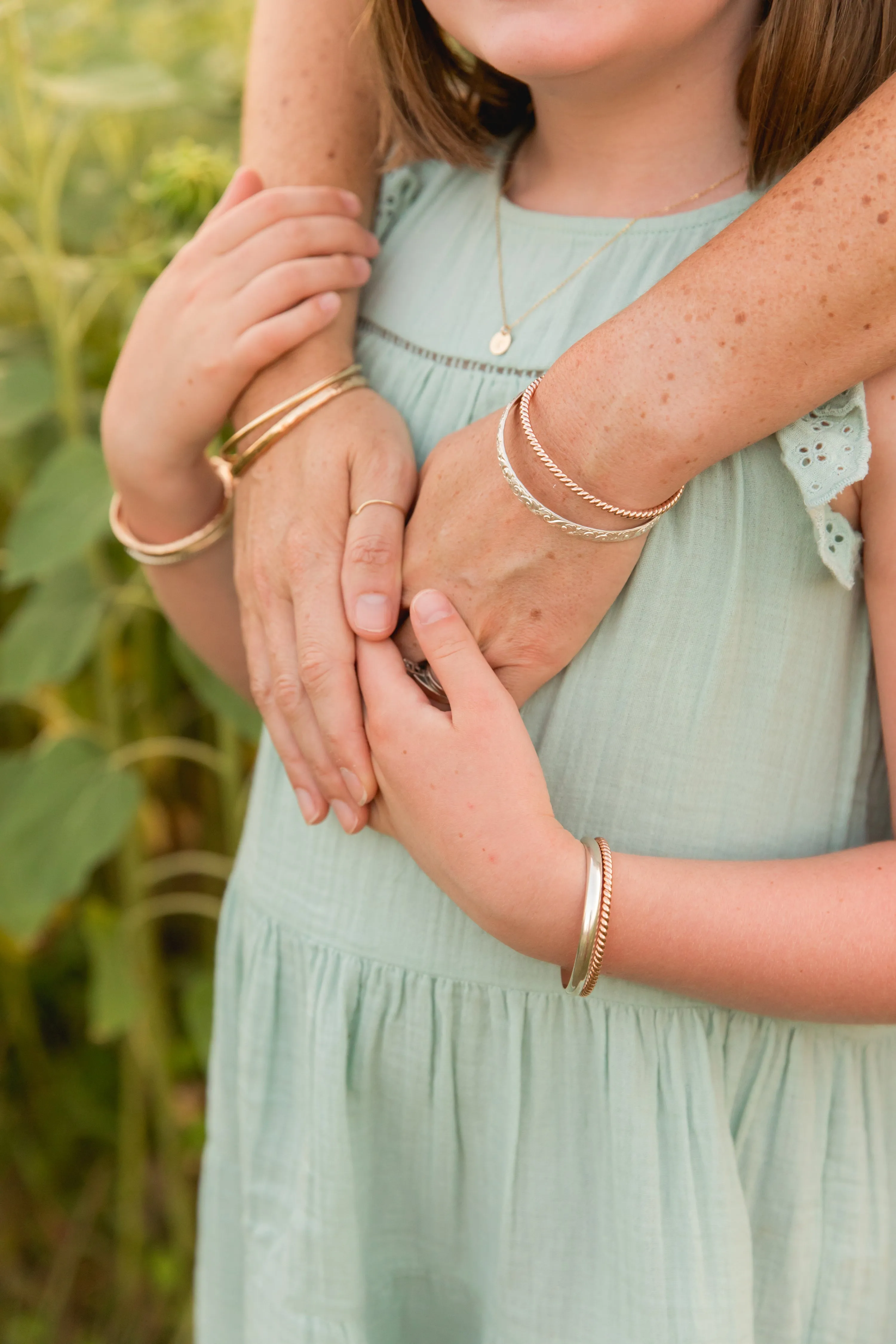 Woven Rose Gold Bangle Cuff Bracelet